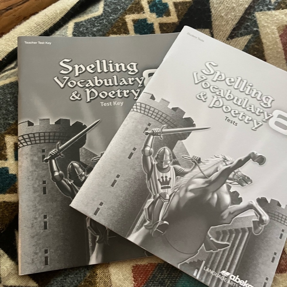 Abeka Spelling Vocabulary & Poetry Test Key and Tests